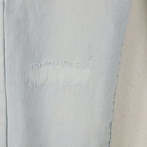 DKNY Sz 27 Women's Ankle Jeans Intentional Distressing Light Wash Mid Rise VGC - Picture 5 of 12
